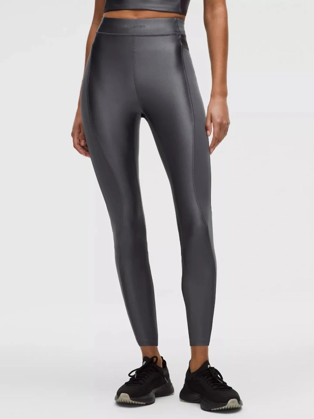 LULULEMON Black Satin Shine High-Rise Legging Tight 25